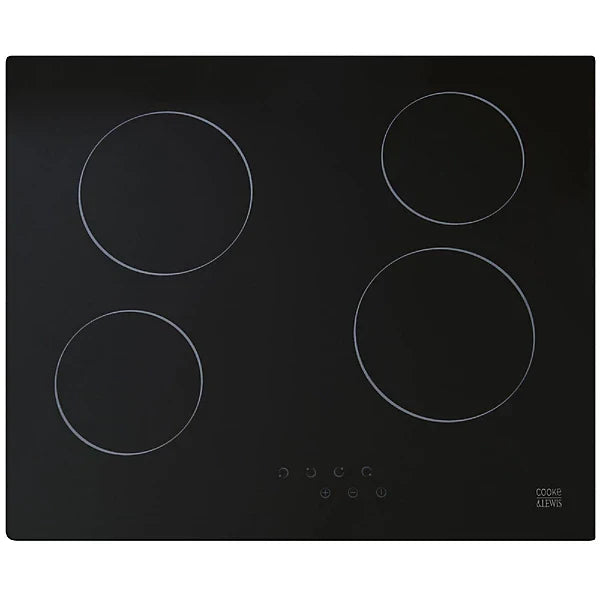 Cooke & Lewis CLCER60A 59cm Ceramic Hob - Black