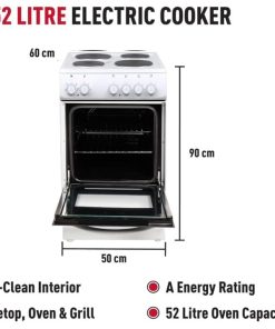 Alternative view of Freestanding Electric Cooker 52L 50cm White
