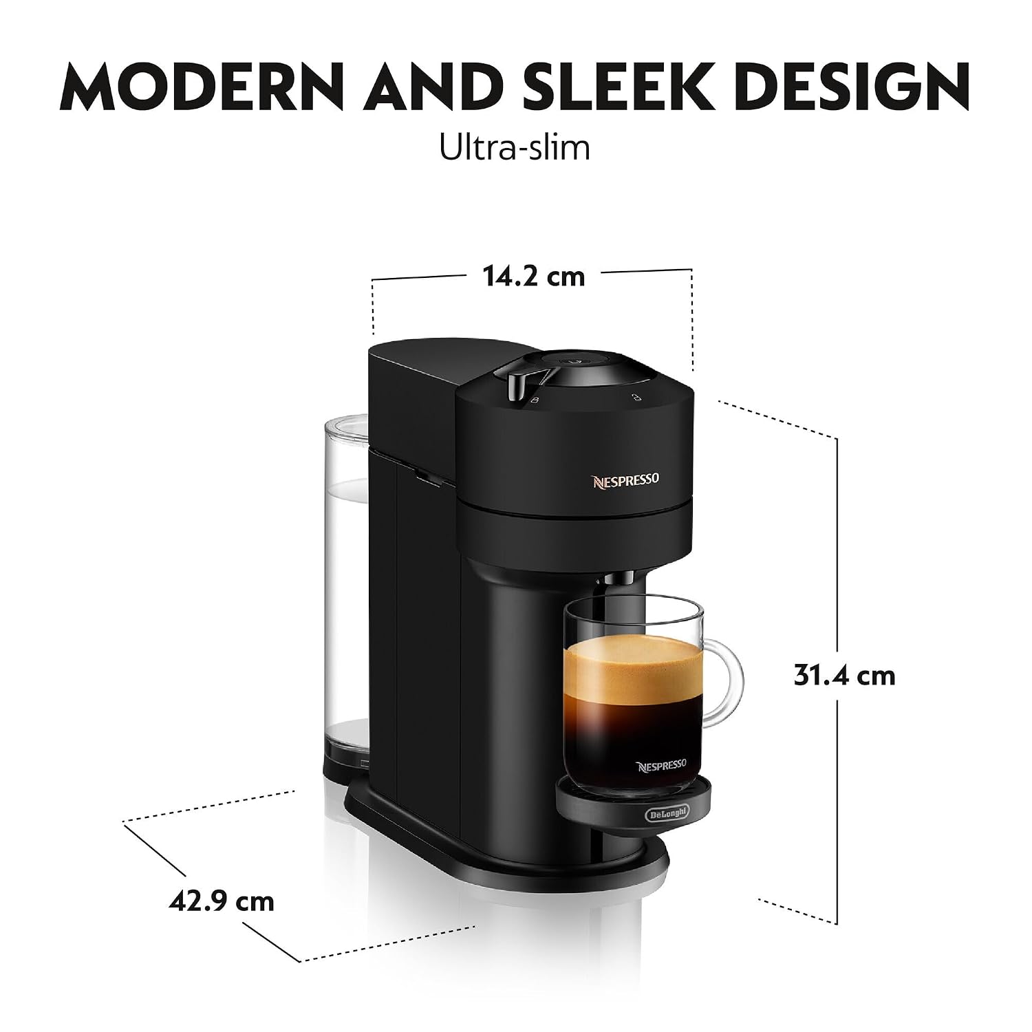 Automatic Pod Coffee Machine With One Touch Brewing 1.1L Matte Black - Image 6