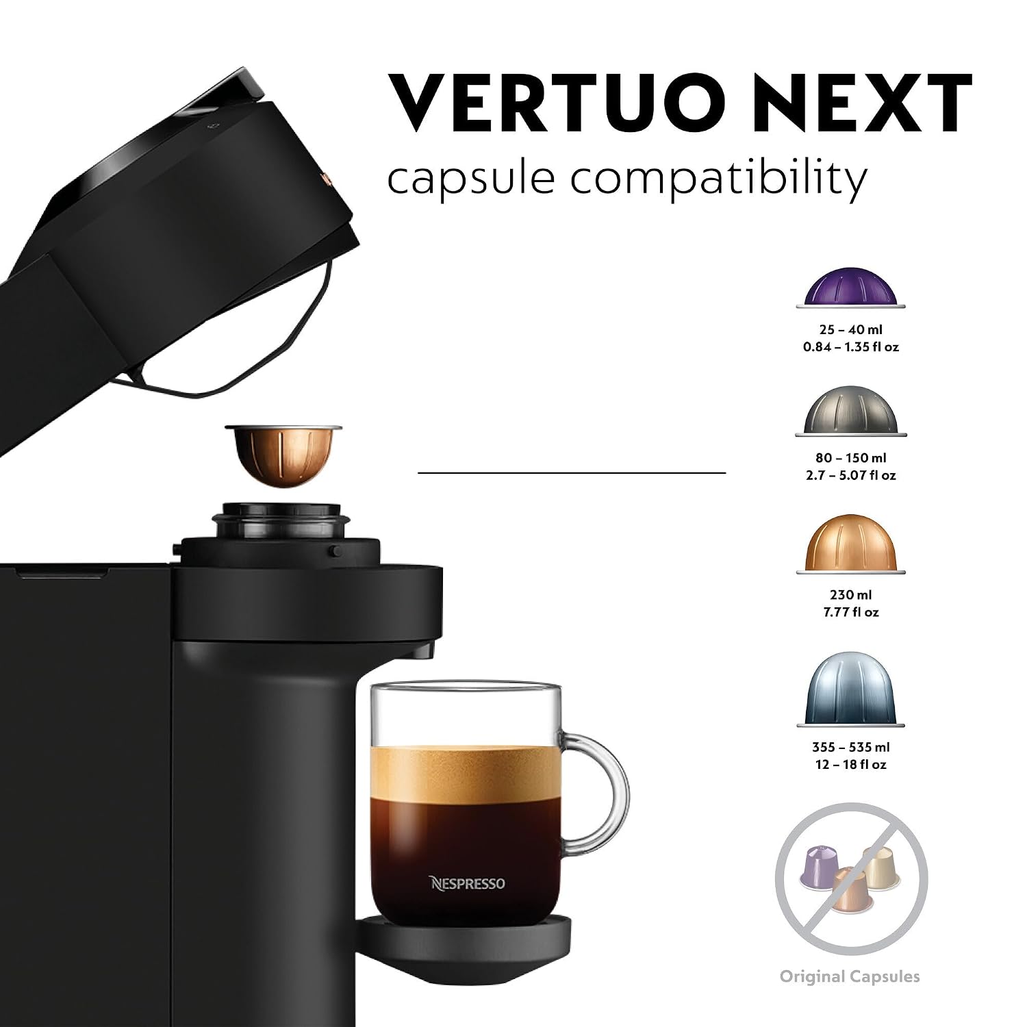 Automatic Pod Coffee Machine With One Touch Brewing 1.1L Matte Black - Image 5
