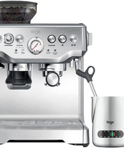 Bean To Cup Coffee Machine 16 Grind Settings 15 Bar Pump PID Temp Control Brushed Stainless Steel