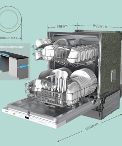 Alternative view of Built-In Dishwasher 12 Place Settings 8 Programs 47dB White