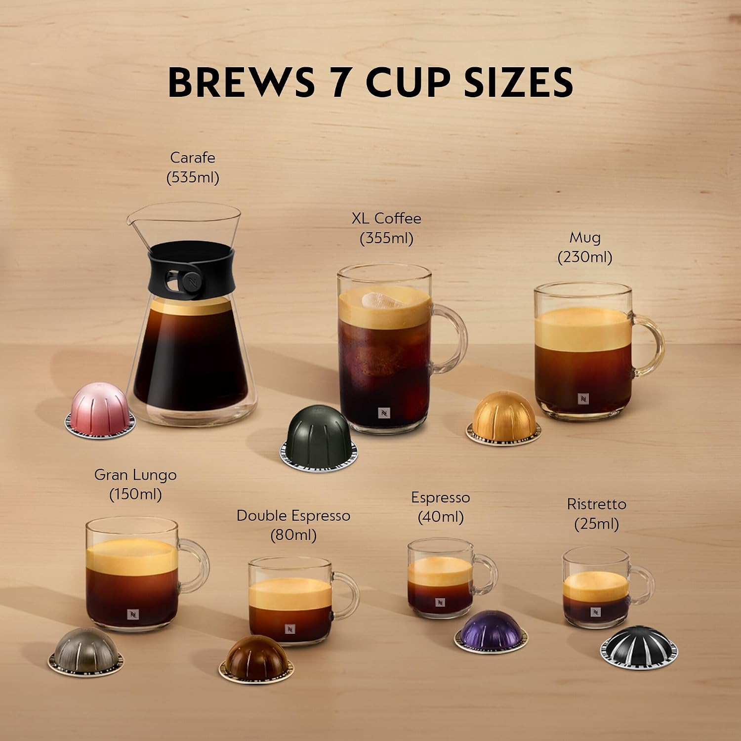 Automatic Pod Coffee Machine With One Touch Brewing 1.1L Matte Black - Image 8