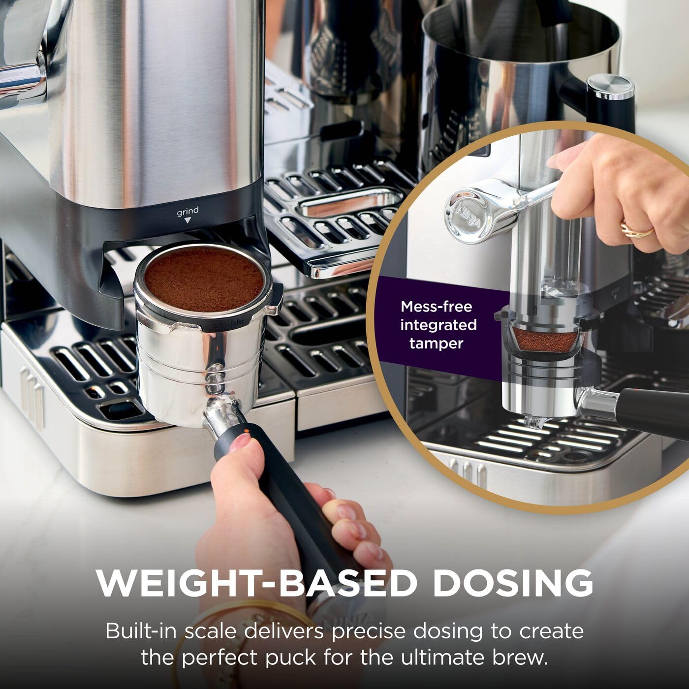 3-In-1 Espresso Cold Brew Filter Coffee Machine 25 Grind Settings Silver - Image 7