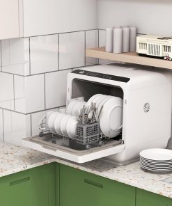 Alternative view of Table Top Dishwasher 6L Built-In Tank 4 Place Settings Touch Control White