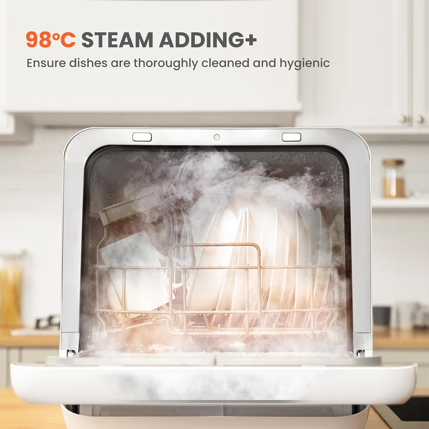Table Top Dishwasher 6 Programs 5L Tank 72H Storage White - Image 4