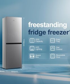 Alternative view of Freestanding Fridge Freezer 252L 50/50 No Frost LED Silver