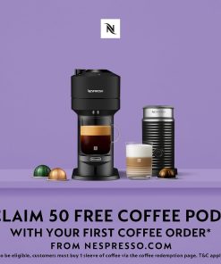 Alternative view of Capsule Coffee Machine 5 Cup Sizes Centrifusion Technology Matte Black