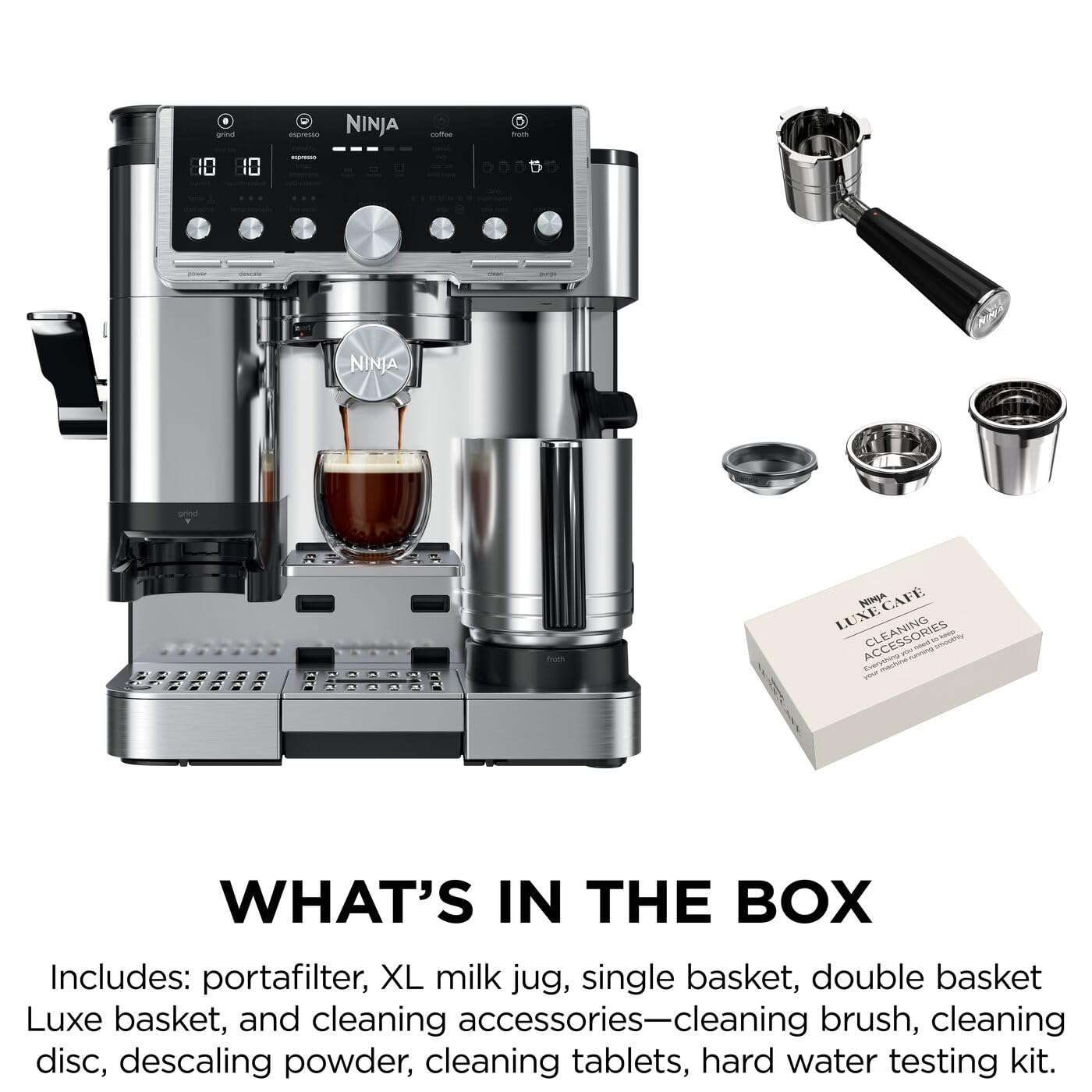 3-In-1 Espresso Cold Brew Filter Coffee Machine 25 Grind Settings Silver - Image 10