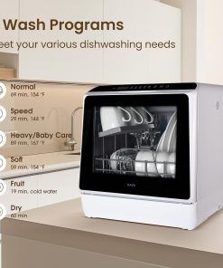 Alternative view of Table Top Dishwasher 5L 6 Programs Built-In Water Tank White