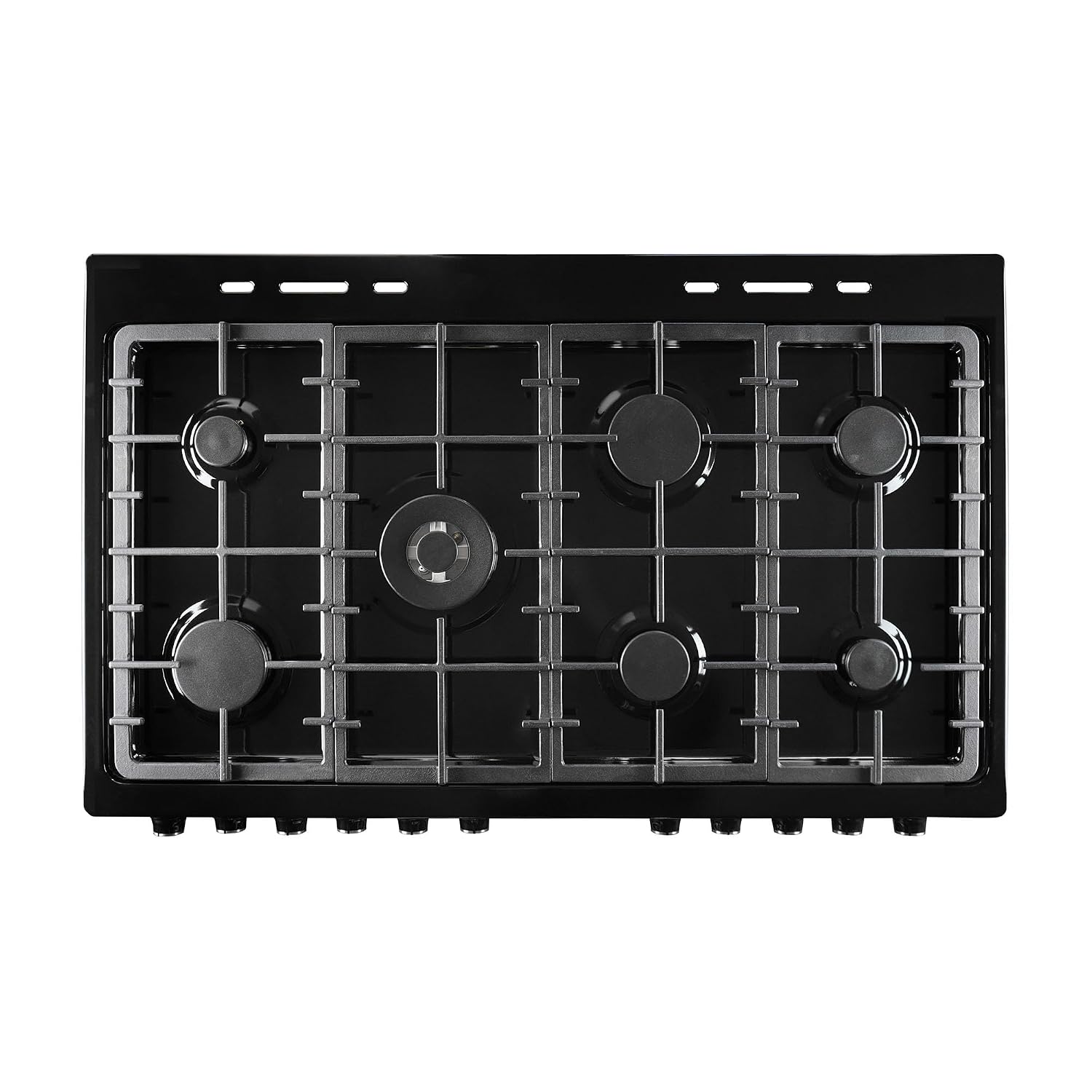 Dual Fuel Range Cooker 100cm Freestanding 7 Burners 2 Ovens Cream - Image 5