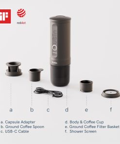 Alternative view of Portable Espresso Machine 20 Bar Self-Heating USB-C Space Gray