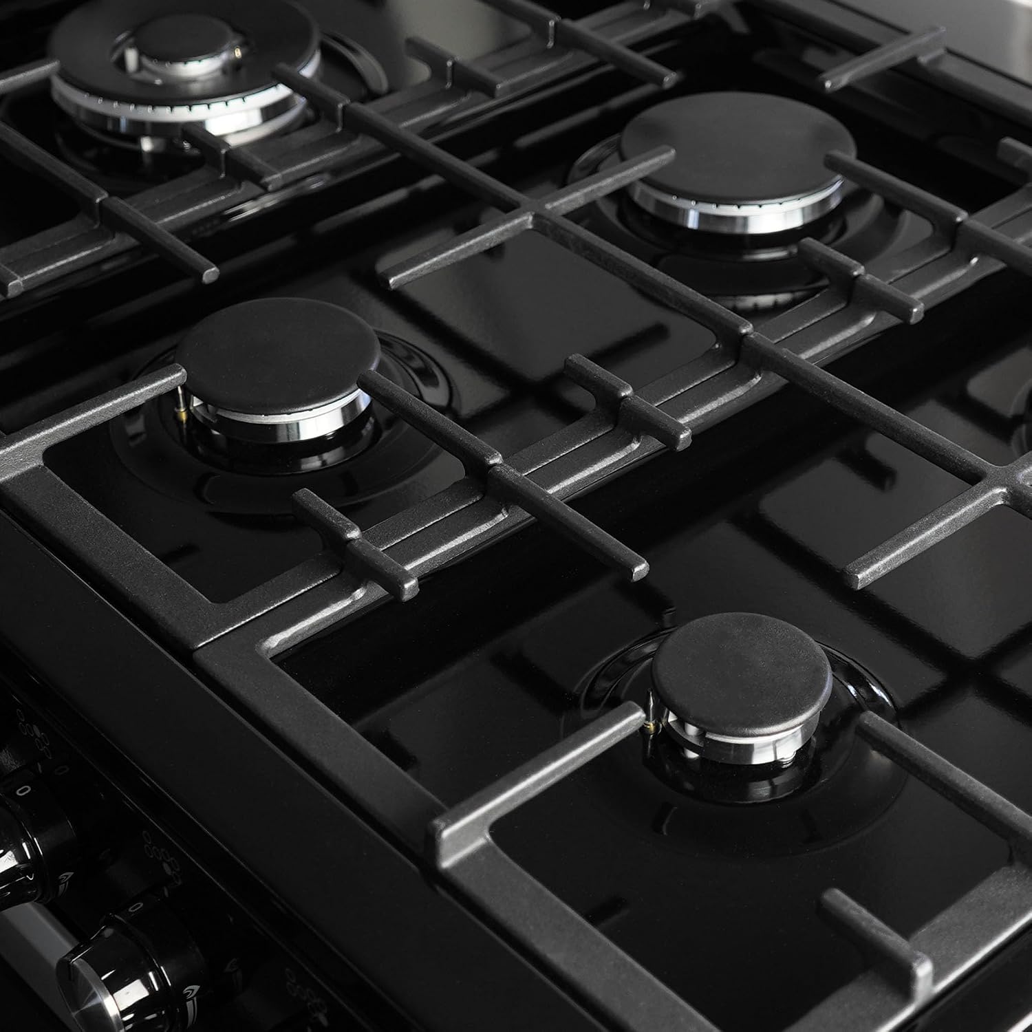Dual Fuel Range Cooker 100cm Freestanding 7 Burners 2 Ovens Cream - Image 6